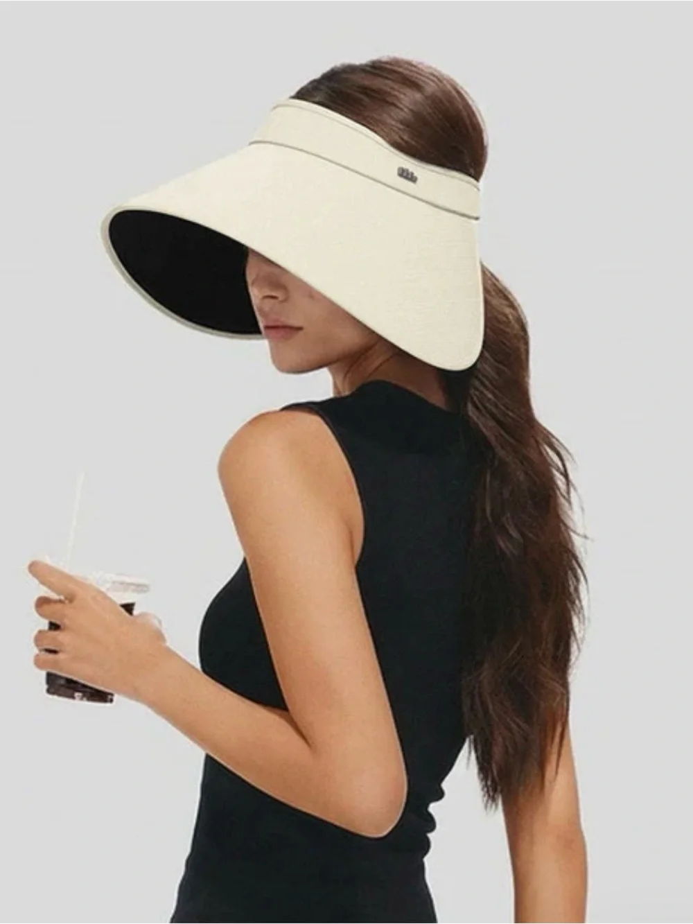 Beneunder Ultra Wide Brim Light Cream Women's Sun Visor UPF 50+